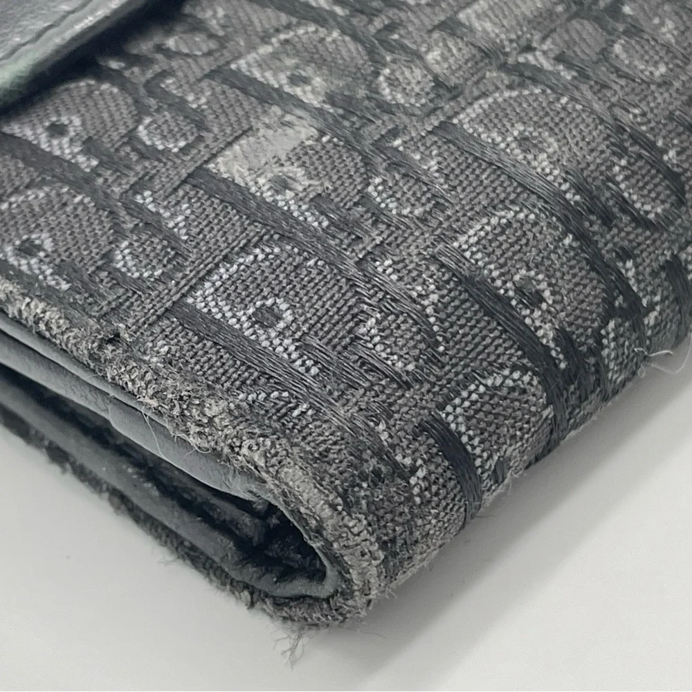 Dior Vintage Monogram Galliano Riveted Double-Sided Long Wallet